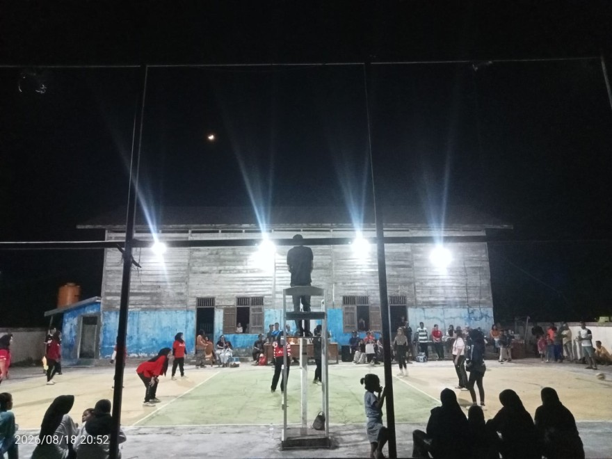 Meriahkan HUT RI ke-81, Kampung Dumaring Gelar Lomba Voli Tingkat RT